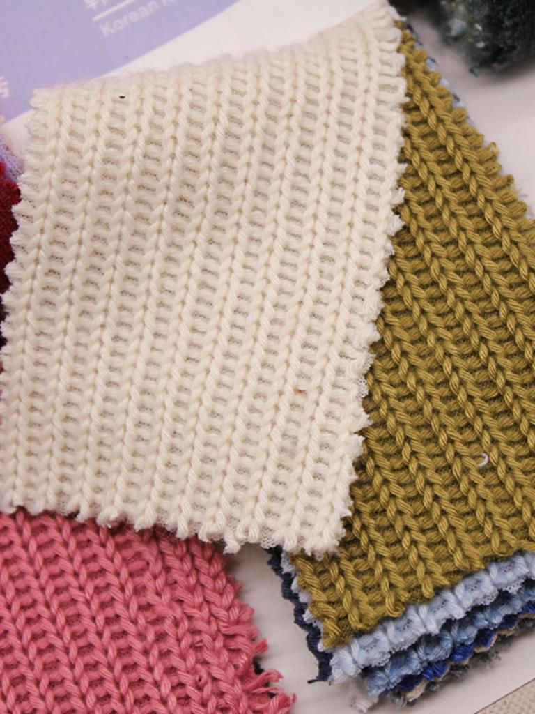 370g Double-Sided Ribbed Knit Fabric Dress for Home Wear