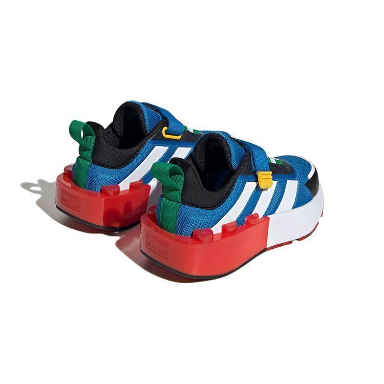 Adidas LEGO X Tech Runner EL Little Kid White Shock Blue Kids Sneakers Cloud-White Wonder-White HP5879
