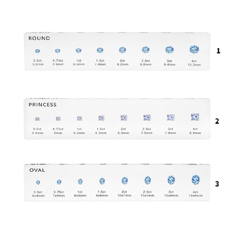 Precisions Engraved Acrylic Jewelry Measuring Tool For Wedding Anniversary Rings And Professional Gemstones Analysis