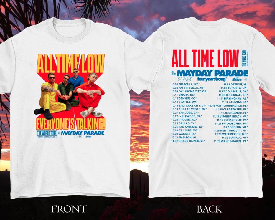 All Time Low Everyone s Talking World Tour S to 5XL T-shirt WA599 Unisex T-Shirt S