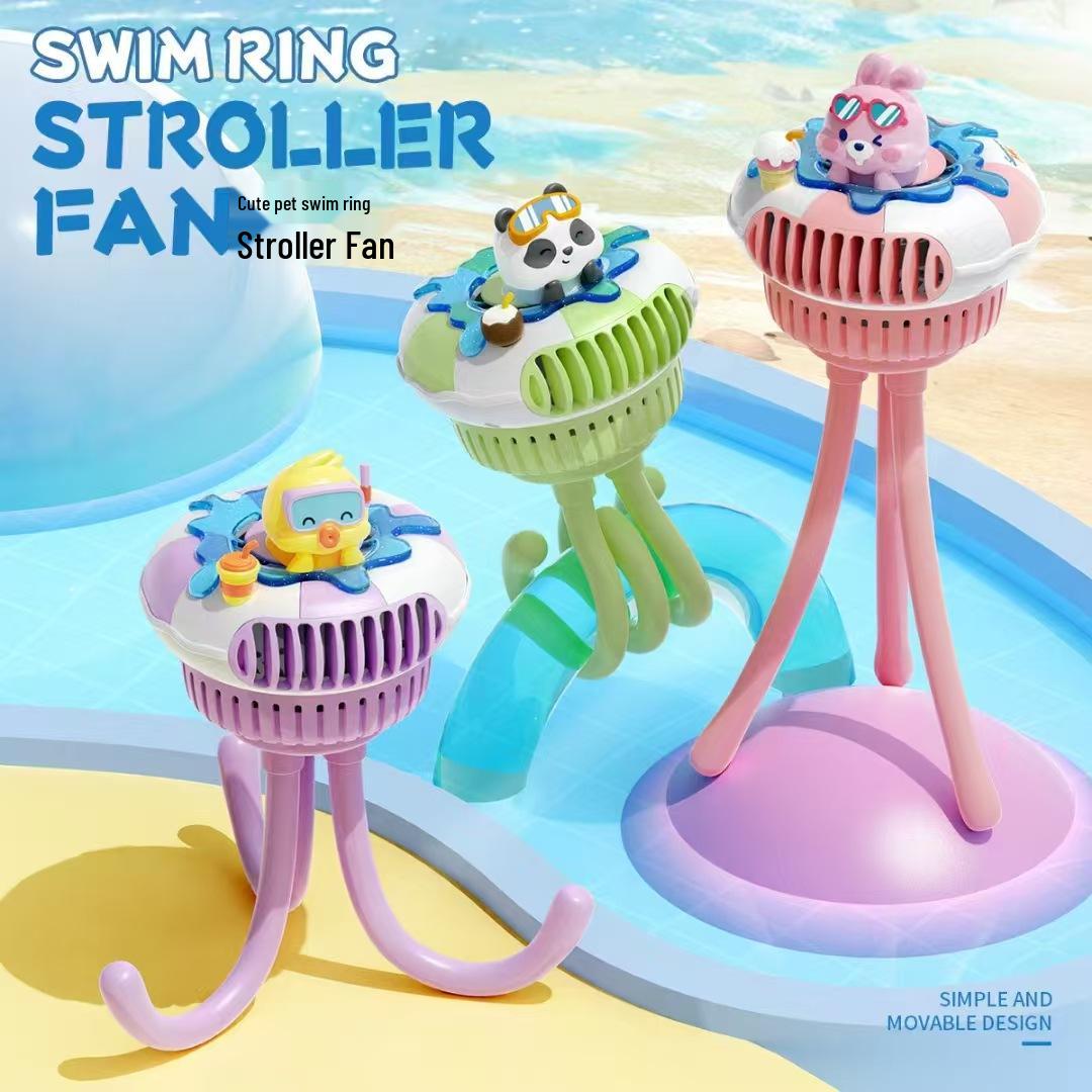 Octopus Handheld Portable Rechargeable Fan for Baby Stroller and Desktop Use 1*1