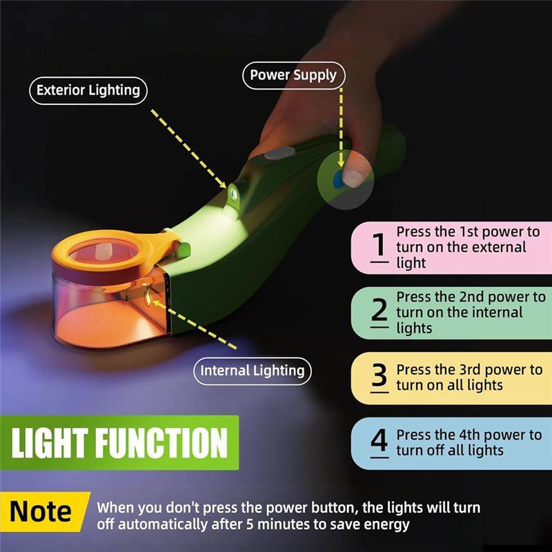ABIY Insect Catcher Magnifying Glass Viewer With LED Light,No-Touch Insect Trap For Kids Indoors And Outdoors A