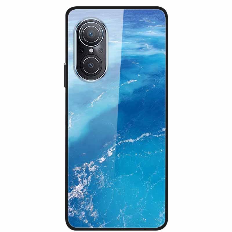 For Huawei Nova 9 10 Case Marble Tempered Glass Cover Hard Back Case For Huawei Nova9 10 SE Capa Nova10 Shockproof Funda Coque