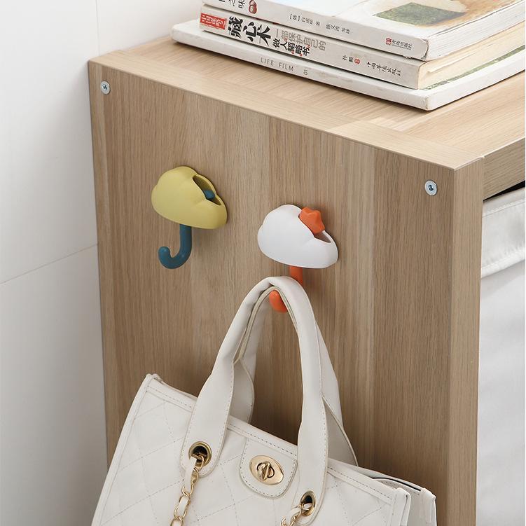 Yellow Cloud Adhesive Wall Hook: Cute, Creative, Seamless Design for Bathroom & Kitchen - No Drilling Needed
