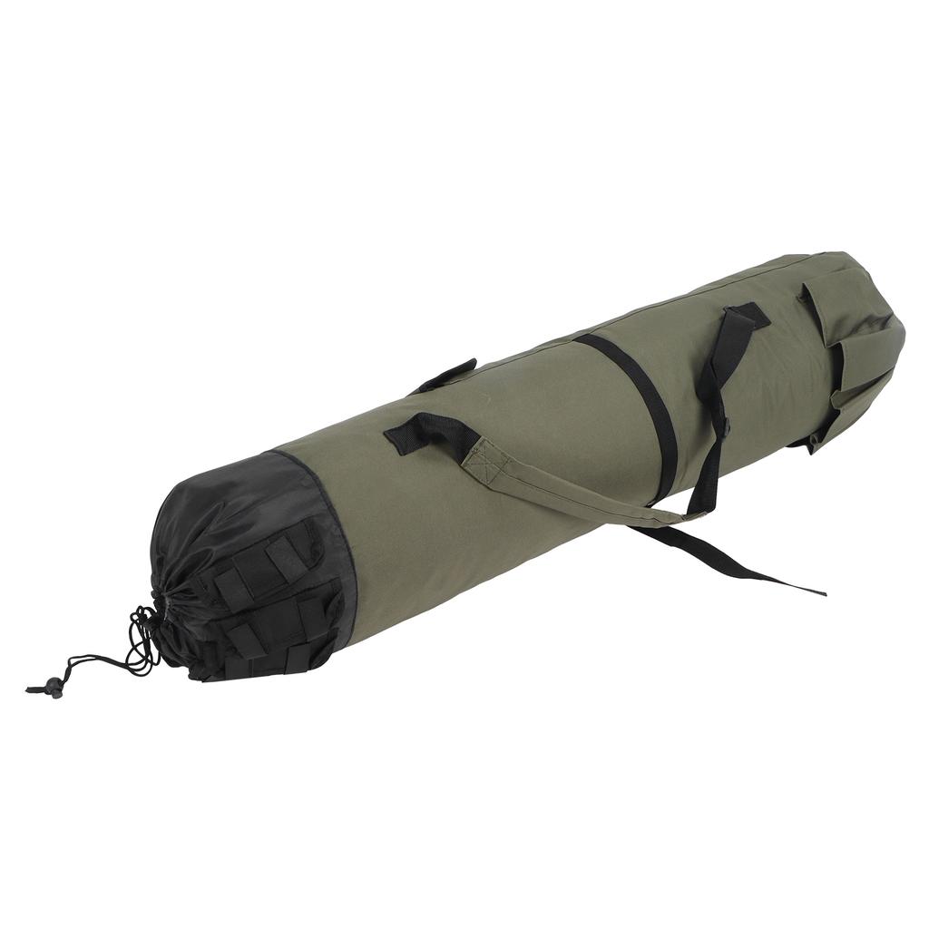 MultiPurpose Fishing Bag Adjustable Folding Fishing Rod Pole Reel Lures Storage Case(Military Green