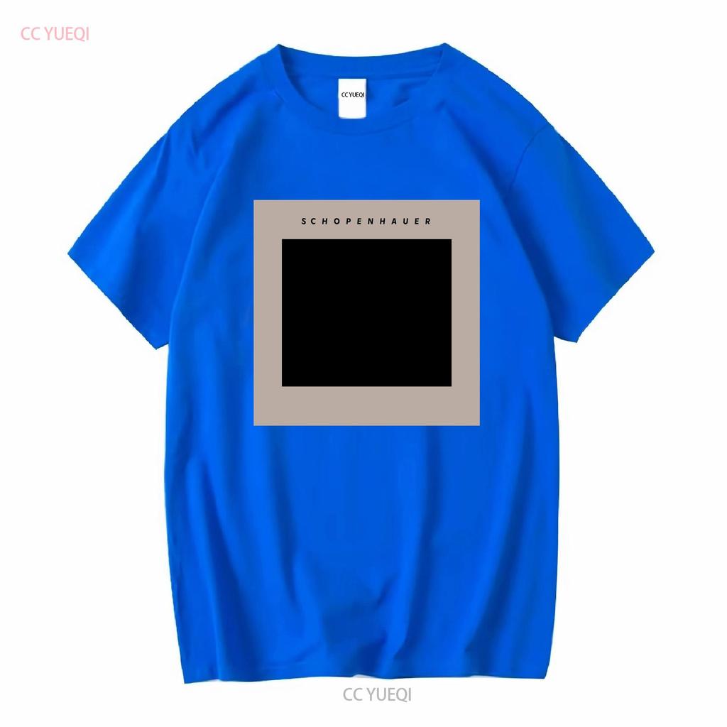 Camiseta de Algodão com Design Minimalista Schopenhauer para Filósofos dedicados e amantes da Filosofia preto vazio vintage Lavado