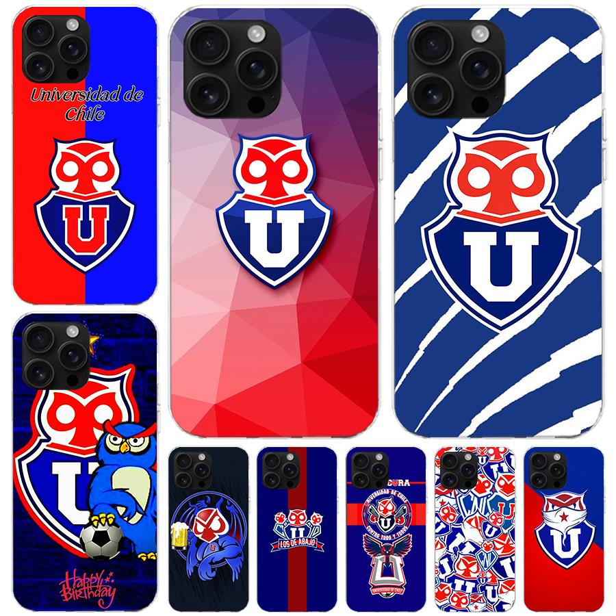 De Chile U-University Logo For iPhone 17 Air 16 15 14 Plus 13 Mini 12 11 Pro Max Phone Case 16E 7 Print 8 SE Fundas Cover Soft C
