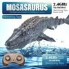 RC Dinosaur for Kid Remote Control Mosasaurus Simulation Model with Light Spray Summer Water Swimming Pool Lake Bathroom Boy Toy