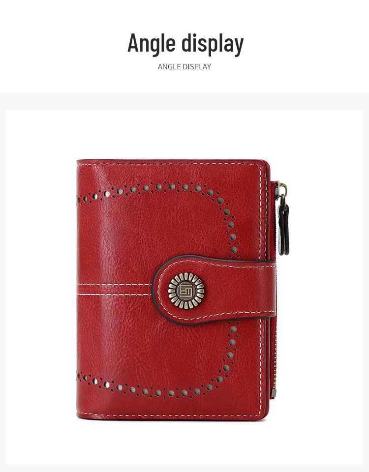 2025 RFID Anti-Theft Women's Short Zipper Wallet – Fashionable, Large Capacity Coin Purse