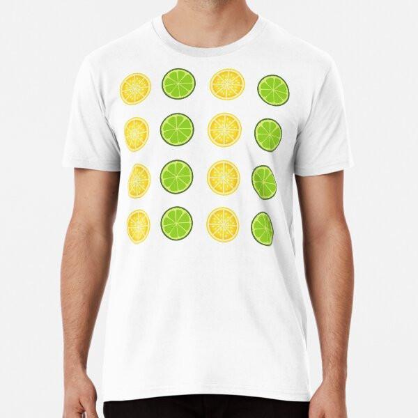 Lemons Limes Fruits Pattern Art Graphic Desi S To 5XL Made In the AU/USA T-Shirt
