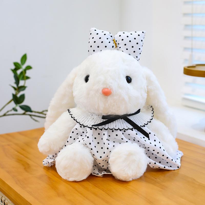 New flower skirt lop-eared rabbit plush toy doll cute dressing rabbit eight-inch doll girl gift