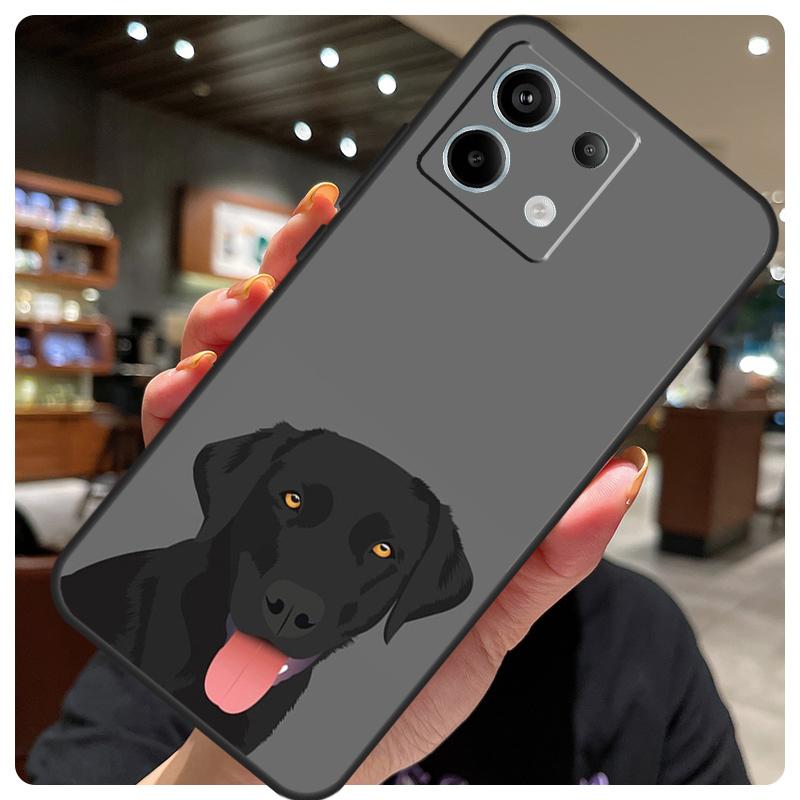 Black Labrador Dog Case For Xiaomi Redmi Note 13 12 9 10 11 14 15 Pro Plus Cover For Redmi 14C 10C 12C 13C 15 C