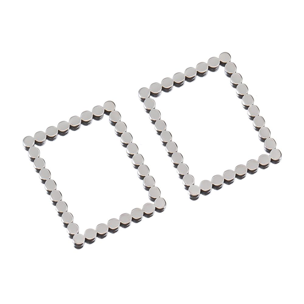 20pcs Stainless Steel Frames Charms DIY Resin Earring Pendants Base Geometry Hexagon Blank Bezel for Jewelry Making DIY Findings