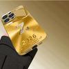 Gehärtetes Glas Handyhülle Luxuriöse Handyhülle Buchstabe „Z“ Goldmuster Design Für iphone 17 Air 16 Pro 15 ProMax 14 13 12 11 Plus