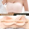 Plus Size Strapless Push-Up Anti-Slip Bra - Large Cup, Thin Style, Invisible Adhesive, Women's Bandeau.