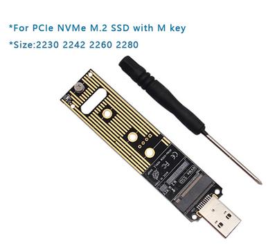 M.2 Nvme Ssd To Usb 3.1 Adapter Pci-E To Usb-A 3.0 Solid State Drive Internal Converter Card For 2242/2260/2280