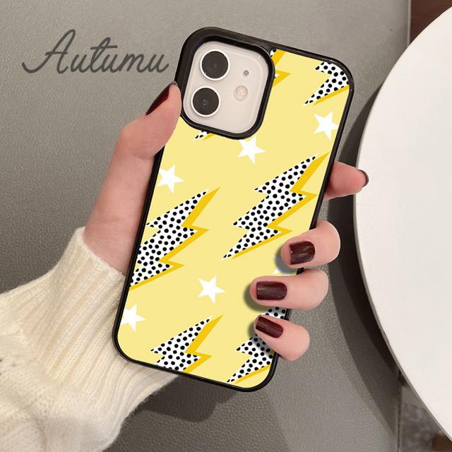 Shadowed Lightning Bolt Phone Case for iPhone 11 12 13 14 Pro Max mini XR XS SE 2020 7 8 Plus Samsung Galaxy S21 S22 shell