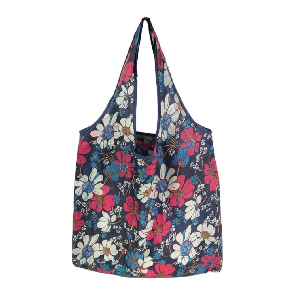 Foldable Shopping Bag Large Capacity Supermarket Tote Portable Carry Storage Pouch for Grocery Shopping Outdoor Travel