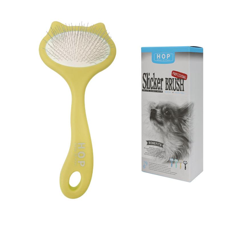 Pet Comb, Cat Hair-pulling Needle Comb, Dog Hair-removing Hand Feel Lacquer Cat Comb