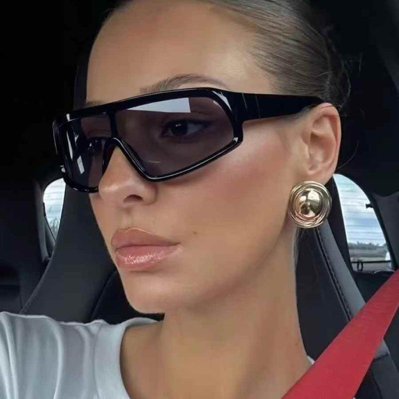 New UV400 One-piece Cycling Sunglasses Women Sports Outdoor Photography Neutral Street Sunscreen Glasses