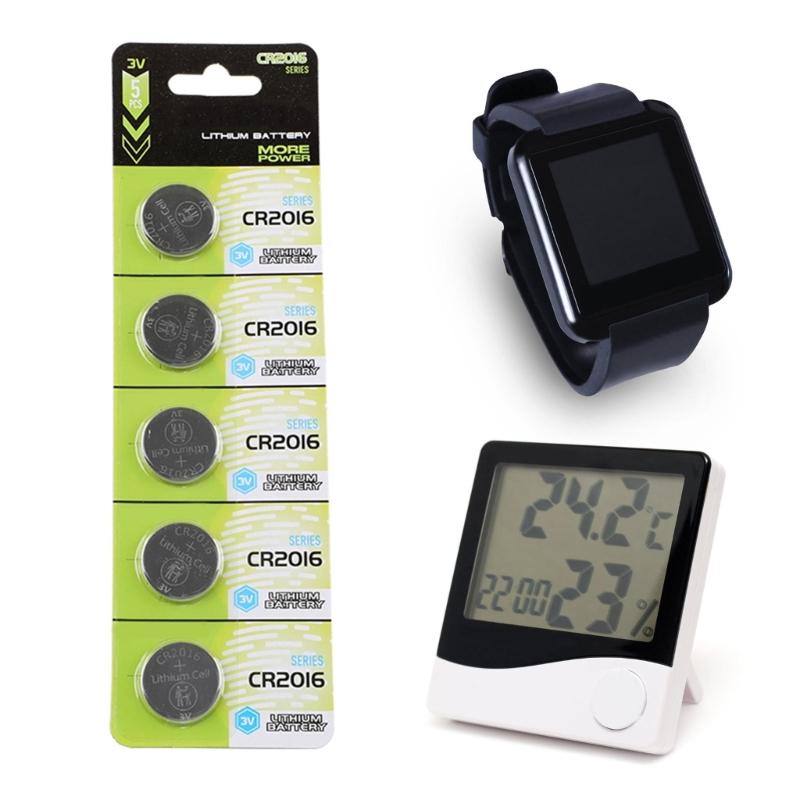 Pack Of 5/10 CR2016 3V Lithium Coin Cell Batteries CR2016 Batteries For Watches Calculators Reliable Power Supply