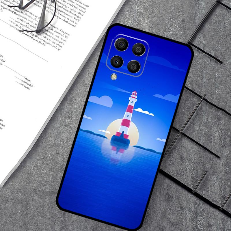 Abstract art highway lighthouse Case For Samsung Galaxy M14 M12 M11 M13 M15 M06 M16 M36 M56 M31 M53 M32 M52 M35 M55 M34 M54