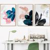 3Pcs Fashionable Leaf Pattern Canvas Wall Art Painting Printed Picture Home Office Decor
