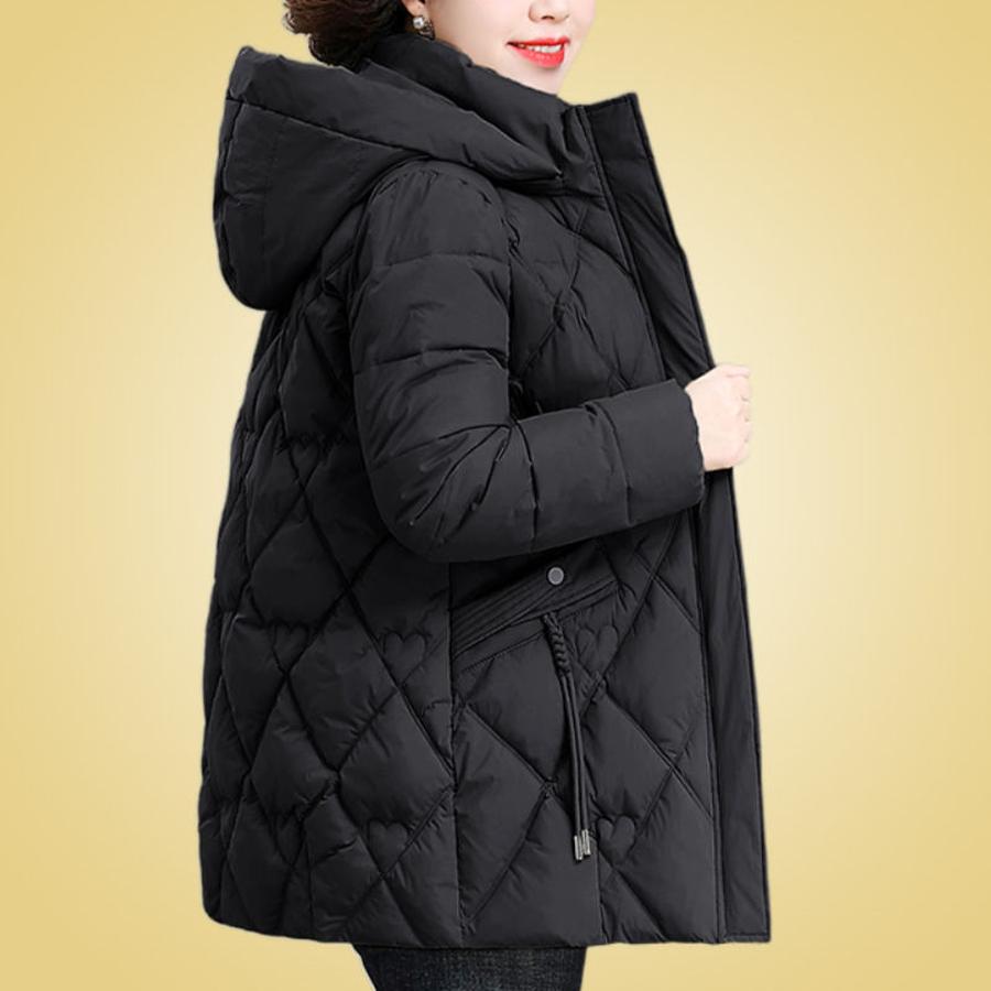Women's Thick Cotton Puffer Jacket Winter Coat for Elderly Ladies