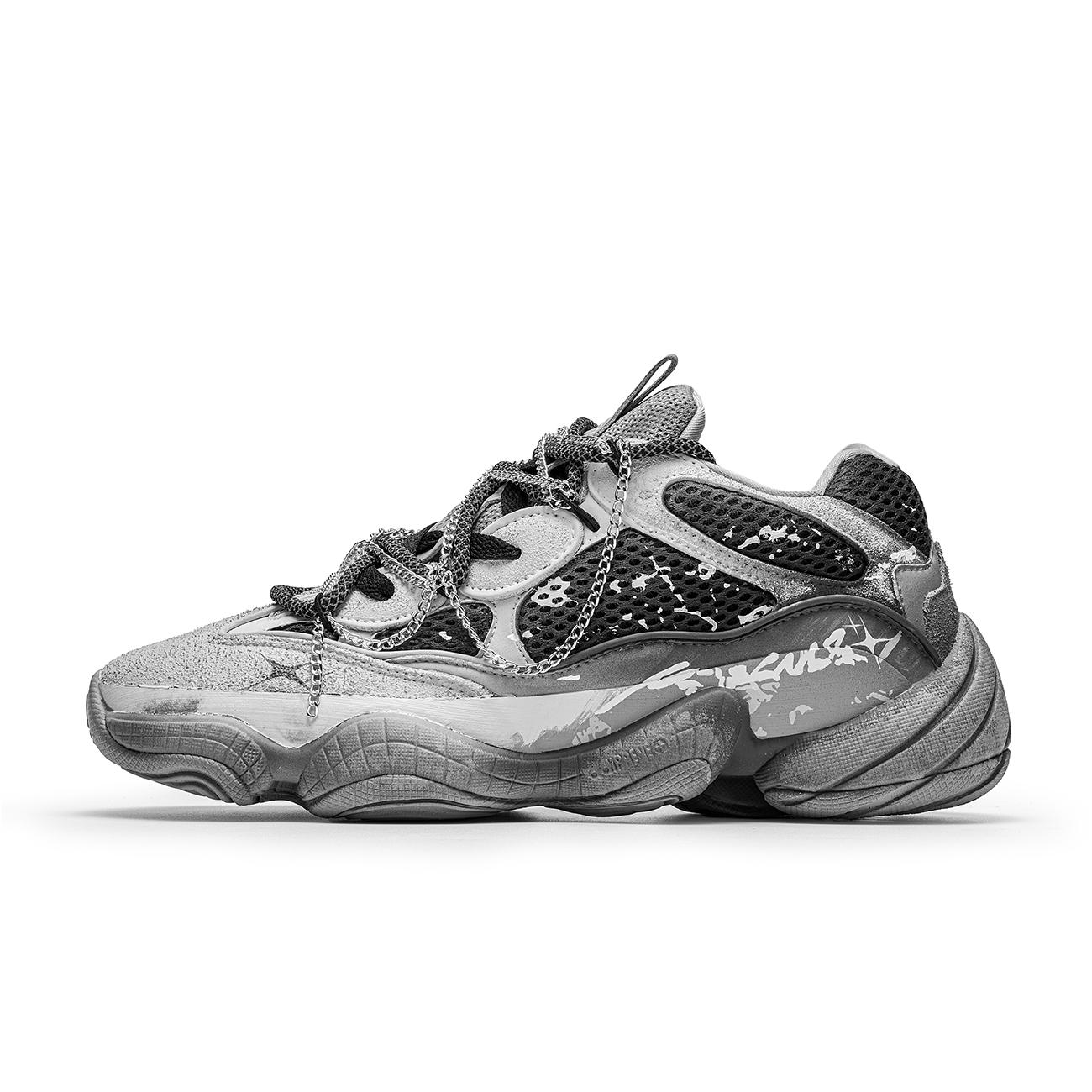 

Adidas Yeezy 500 Blank Signal Slip Resistant Slip Resistant Low top Chunky Sneakers Unisex Black Gray IE4783 (TeamM-) 42