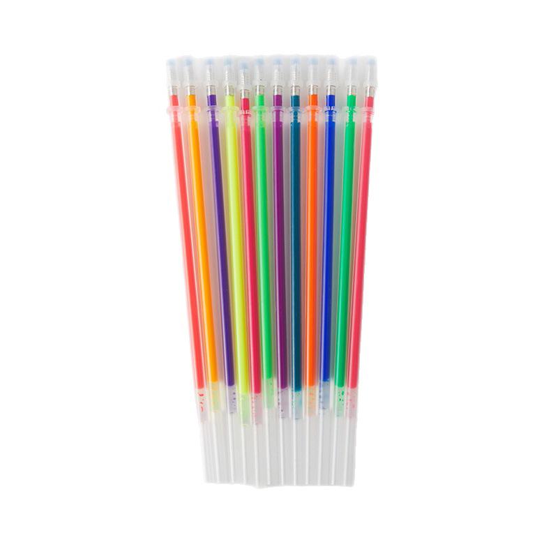 Premium 100-Farben Gelstift-Nachfüllminen: 48 fluoreszierende Glitzer-, Pastell-Perlmutt- und Mehrfarboptionen mit 24 zusätzlichen Farbnachfüllungen