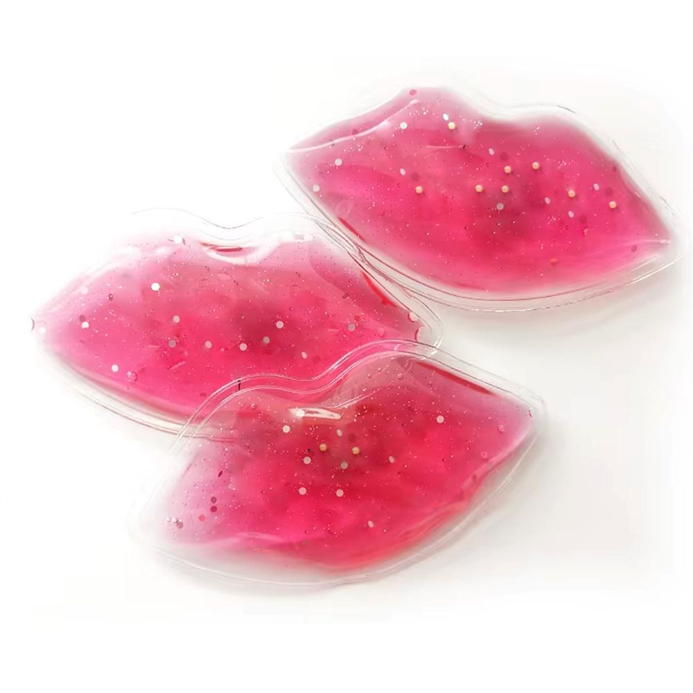 1-6 szt. Żelowe okłady na usta Elastyczne, wielokrotnego użytku, chłodzące podkładki Zimny kompres na urazy kosmetyczne, łagodzenie bólu, do zimnego stosowania po operacji ust