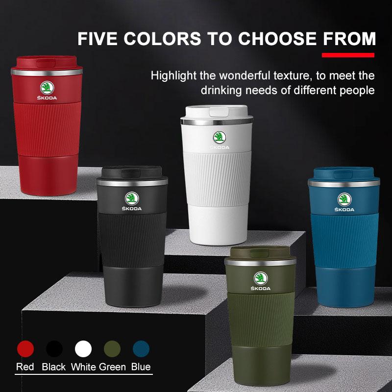 1 Stück Auto Vakuumflaschen Kaffeetasse Reise Tragbare Isolierflaschen Für Skoda Octavia Superb Rapid Kodiaq Karoq Fabia Kamiq Roomster Citigo