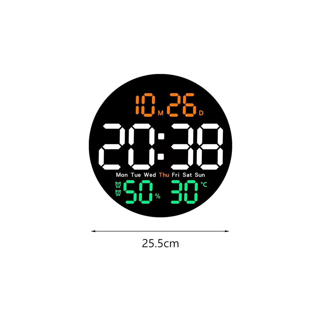 Digital Wall Clock Temperature Meter Mute Remote Control Digital Alarm Clock