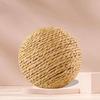 Jute Ball Cat Toy with Large Self-Entertainment Ball Squeaker Extra for Teething Biting Natural Sisal Toy