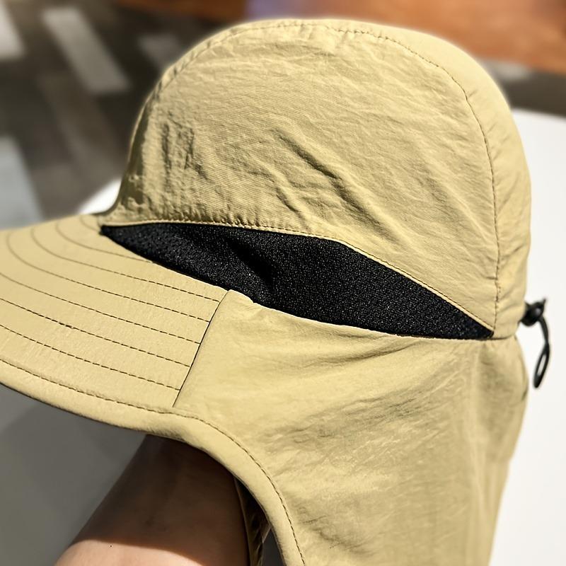 1pc Caps Summer Wide Brim Neck Protection Unisex Bucket Hats Outdoor Visor Quick-drying Panama Sunscreen Tied Fishing Hiking Hat