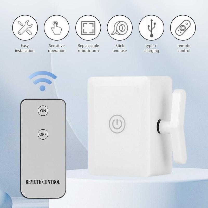 Smart Wireless Button Pusher Infrared/RF Remote Control Switch for Light 5-20M Long Range Light Switch Controller
