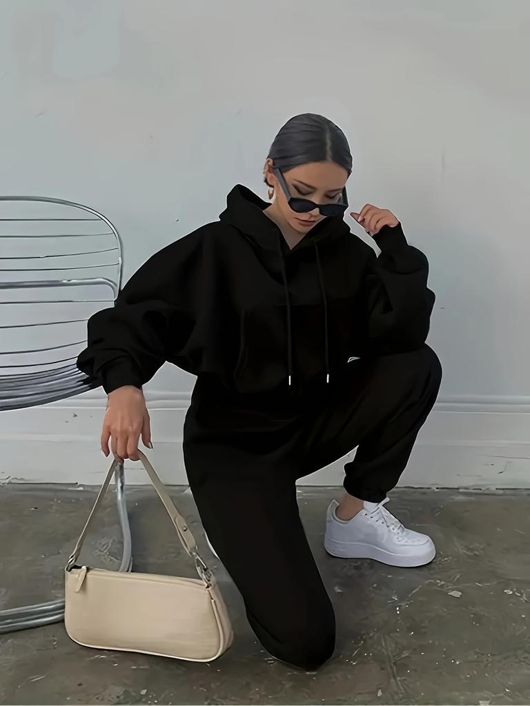 Autumn Winter Women's New Casual Hoodie Jacket Sportswear Set for Women