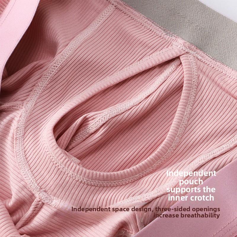 Men's Spring and Summer Ribbed Space Capsule U-convex Large Pocket Skin Friendly Breathable Briefs