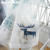 1PC NAPEARL 70-80% Blackout Ins Style Nordic Deer Polyester Fiber Personalized Printed Curtains Sheer Curtains for Bedroom Living Room Home Decor