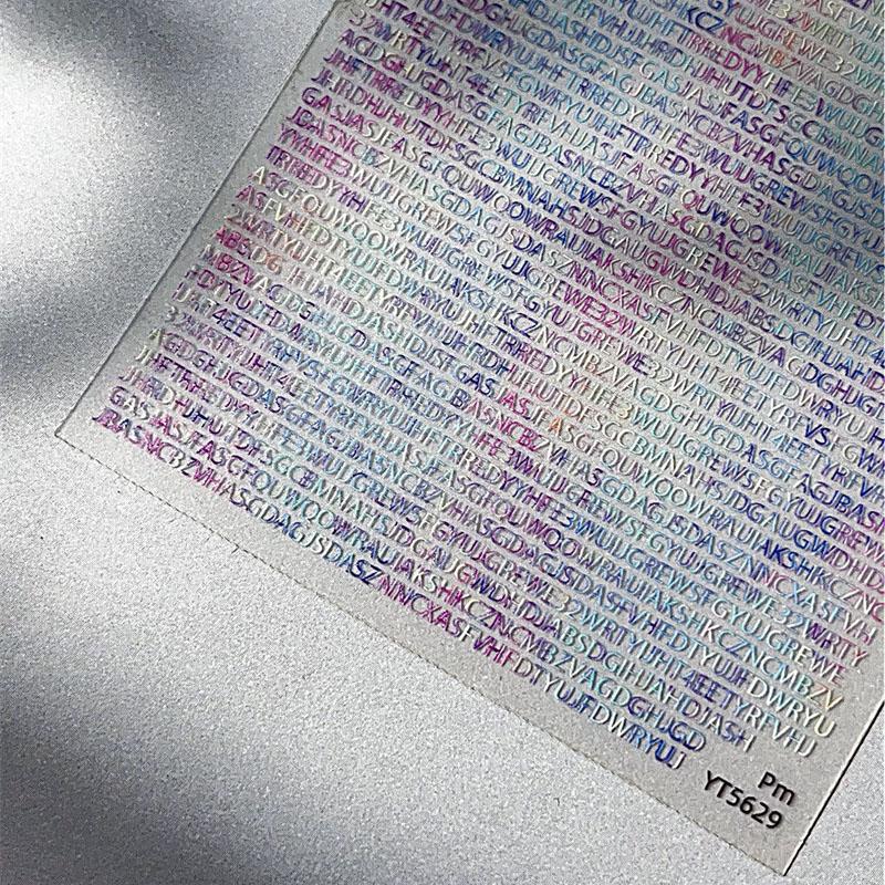 Simple Colorful Cyberpunk Small Alphabet Nail Art Sticker English Letter Adhesive Decals Diy Number Manicure Slider Salon Supply