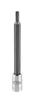 TORX TX20 bit on 1/4" socket, long, 87 mm