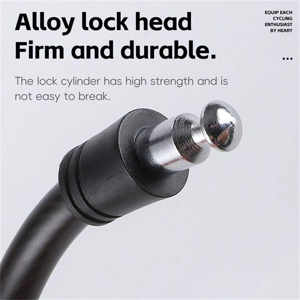 WEST BIKING YP0705113 Bicycle PVC Steel Cable Lock Anti-Theft Thickened MTB Road Bike Lock