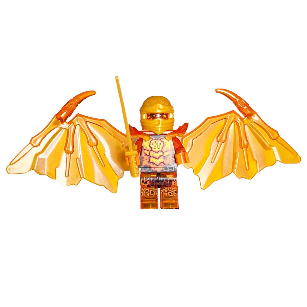 Dragon Wings Flying Ninja Building Block Doll Small Particles Mosaic Toy Bag Without Baseplate