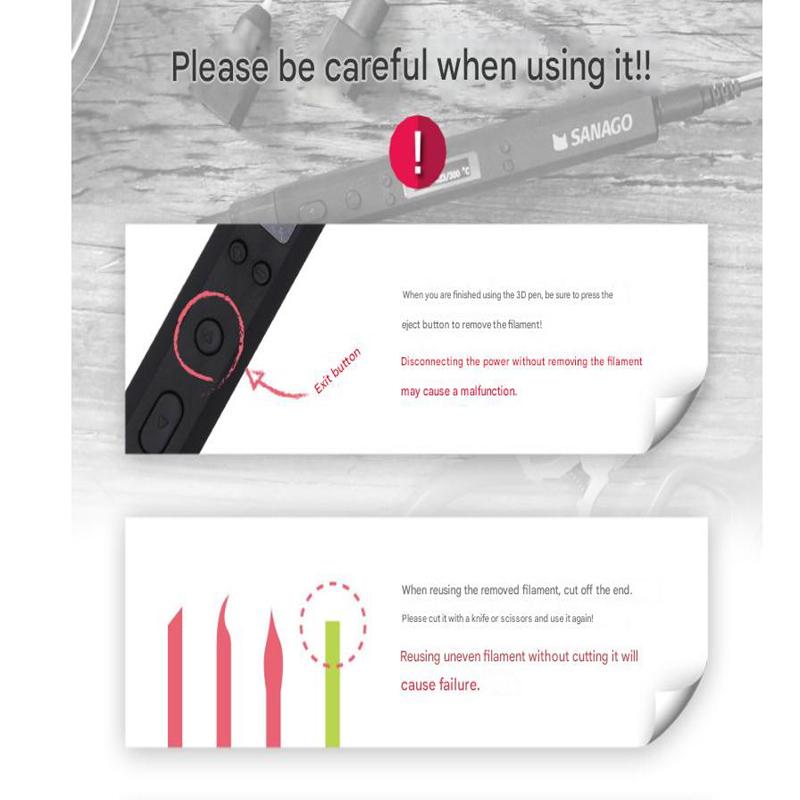 SANAGO New Sanago Premium 3D Pen Set 3 Type Module Replaceable Korean Artists