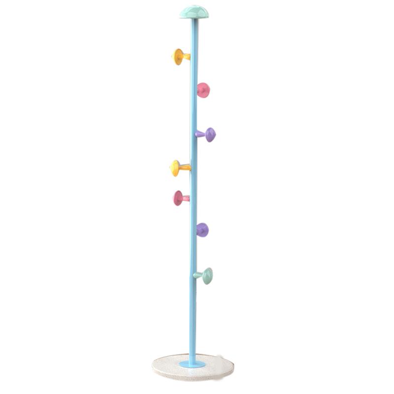 Stand Hanger Rack Metal 7 Hooks Removable Houseware Standing Coat Hanger for Bedroom Fresh Yellow