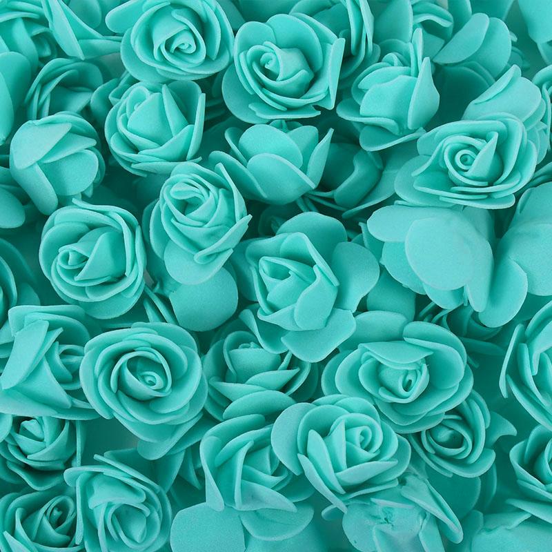 50/100/200Pcs 3.5cm PE Foam Rose Head Artificial Flower For Wedding Birthday Party Home Decor DIY Bear Rose Valentines Day Gifts
