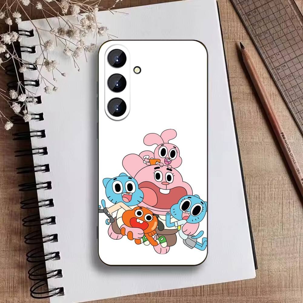 S-Gumball and Darwin Phone Case For Samsung Galaxy A73,A21s,A22,A31,A52,A53,A71,A41Soft Black Shell