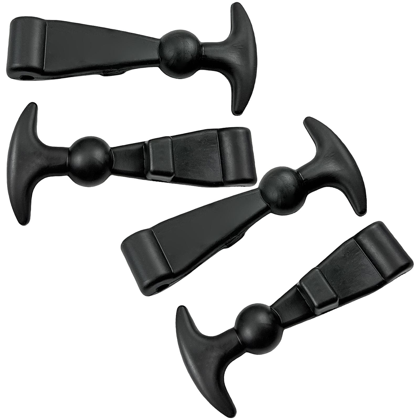 

4pcs Flexible Rubber T Handleds Hook for Machinery Toolbox Lids Anti Vibration Engine Hood Fasteners Easy Installion