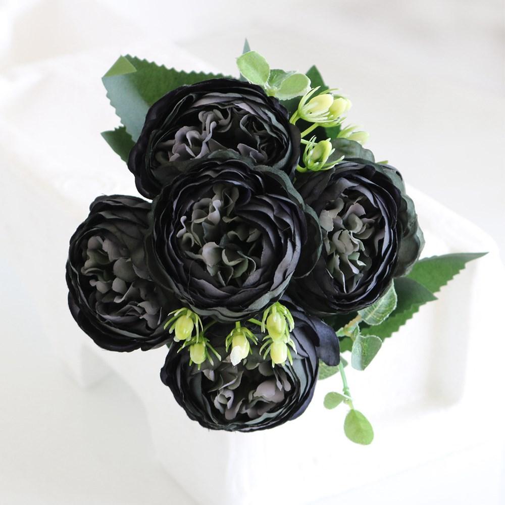 1/3PCS Artificial Flowers Fake Roses Silk Peony Valentine's Day Festival Decorations Table Vase Home Wedding Bridal Bouquets Diy