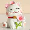 Lucky Cat Micro Landscape Decoration Resin Lucky Cat Figurine Statue Home Decor For Welcoming Fortune Good Luck